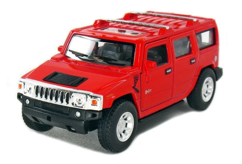 5" New Kinsmart 2008 Hummer H2 SUV 1:40 Diecast Toy Car Model Pull Action RED