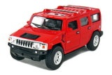 5" New Kinsmart 2008 Hummer H2 SUV 1:40 Diecast Toy Car Model Pull Action RED