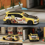 SW 1:64  Civic EG6 spoon yellow Diecast Model Car