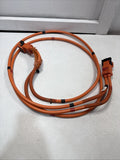 Orange high-voltage battery harness with multiple electrical connectors
