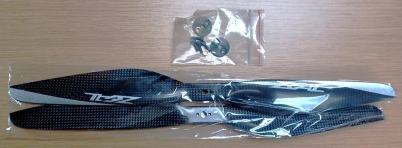 Zeal 15" Carbon Fiber Propeller Prop Pair Drone UAV with accessories