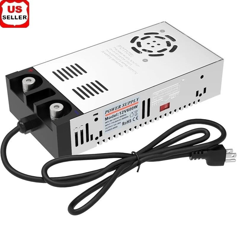 AC to DC Converter 110V 120V to 12V Power Supply 600W 50A Switching Power Supply