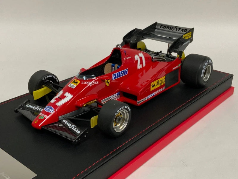 1/18 AB Models F1 Ferrari 126 C2 from 1983 P. Tambay Car #27 Leather Base AB2-01