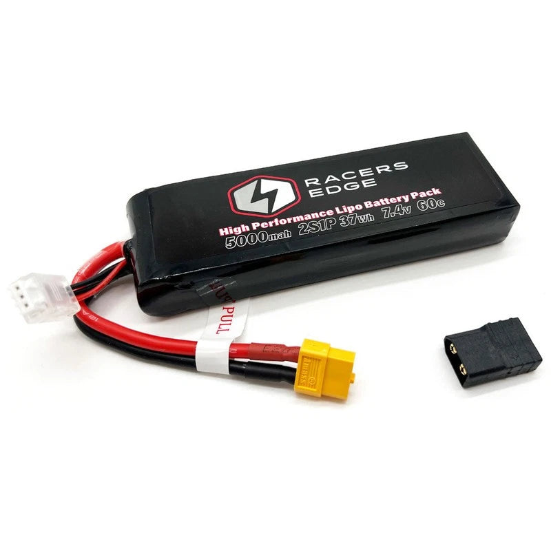 Black LiPo battery pack with red/black leads, balance plug and XT60 connector
