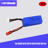7.4V 500mah Lipo Battery JST plug for Wltoys A202 A212 A222 A232 A242 A252 RC Ca