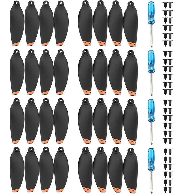 Low-Noise Propellers for Drone 32-Pack Quick-Release Orange for Smooth Flights