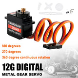 TS08MD High Speed 12g Metal Gear Digital Servo Motor DC 4.8-6.0V For RC Car