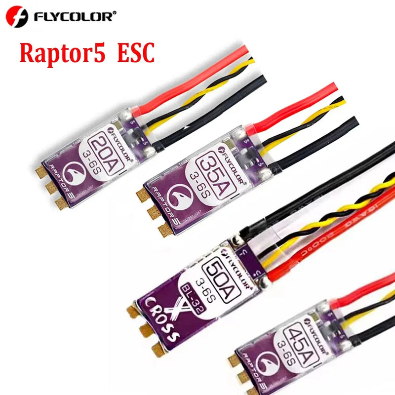FLYCOLOR Raptor5 Brushless ESC 3-6S Drone ESC 32Bit 20A 35A 45A 50A For FPV RC