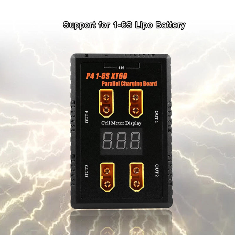 1-6S LiPo Battery Parallel Balanced Charging Board Plate 40A Input XT60