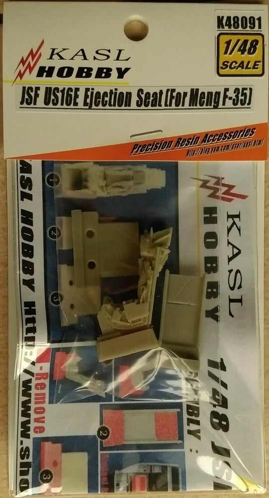 1/48 resin ejection seat accessory set, KASL Hobby packaging for US16E