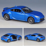 1:36 Subaru BRZ Model Car Diecast Toy Vehicle 2 Doors Open Pull Back for Kids