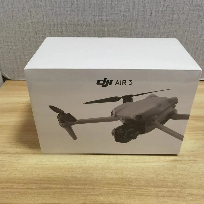 DJI Air 3 drone box with printed drone graphic and AIR 3 label