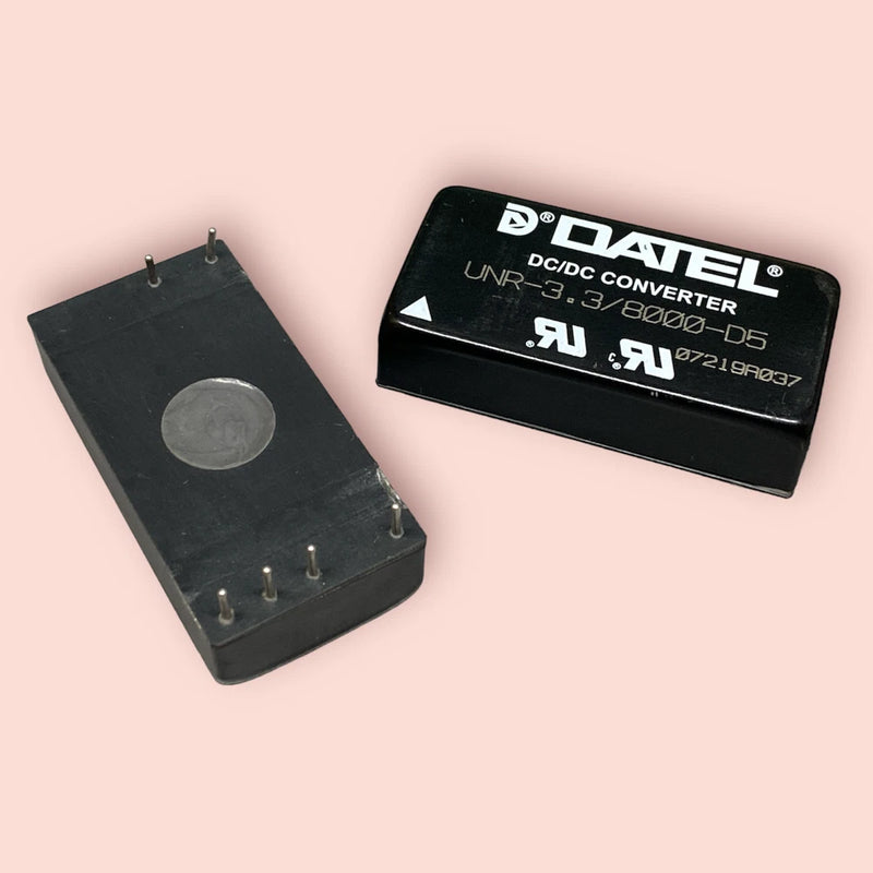 DATEL step-down regulator module, black DC converter board with 6-pin header