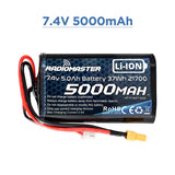 RadioMaster TX12/TX16/TX16S 7.4V 2S 5000mah Battery for RC Transmitter XT30 Plug