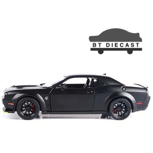 MOTORMAX 2018 DODGE CHALLENGER SRT HELLCAT 1/24 DIECAST MODEL MATTE BLACK 79350
