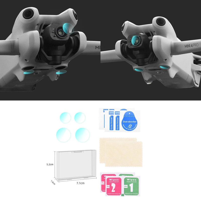 Transparent Drone Tempered Lens Film Sensor Film for DJI Mini 4 Pro Camera Guard