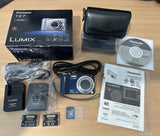 Blue Panasonic DMC-TZ7 Digital Camera 12x Optical Zoom + many EXTRAS included...