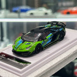 Maxwell 1/64 Scale Lamborghini Aventador SVJ Green Diecast Car Model Gift