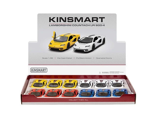 Kinsmart Lamborghini Countach LPI 800-4  1:38 Diecast Model Car *Choose Color*
