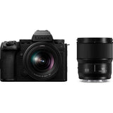 Panasonic S5M2X Mirrorless Digital Camera 24.2MP Double Lens Kit Black DC-S5M2XW