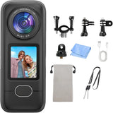 4K Action Camera, 3.5Hrs Battery Life Body Camera Hands-Free Recording, IPX6 Wat