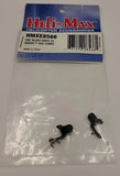 Heli-Max CNC blade grips for RC helicopter, two black grips in sealed bag