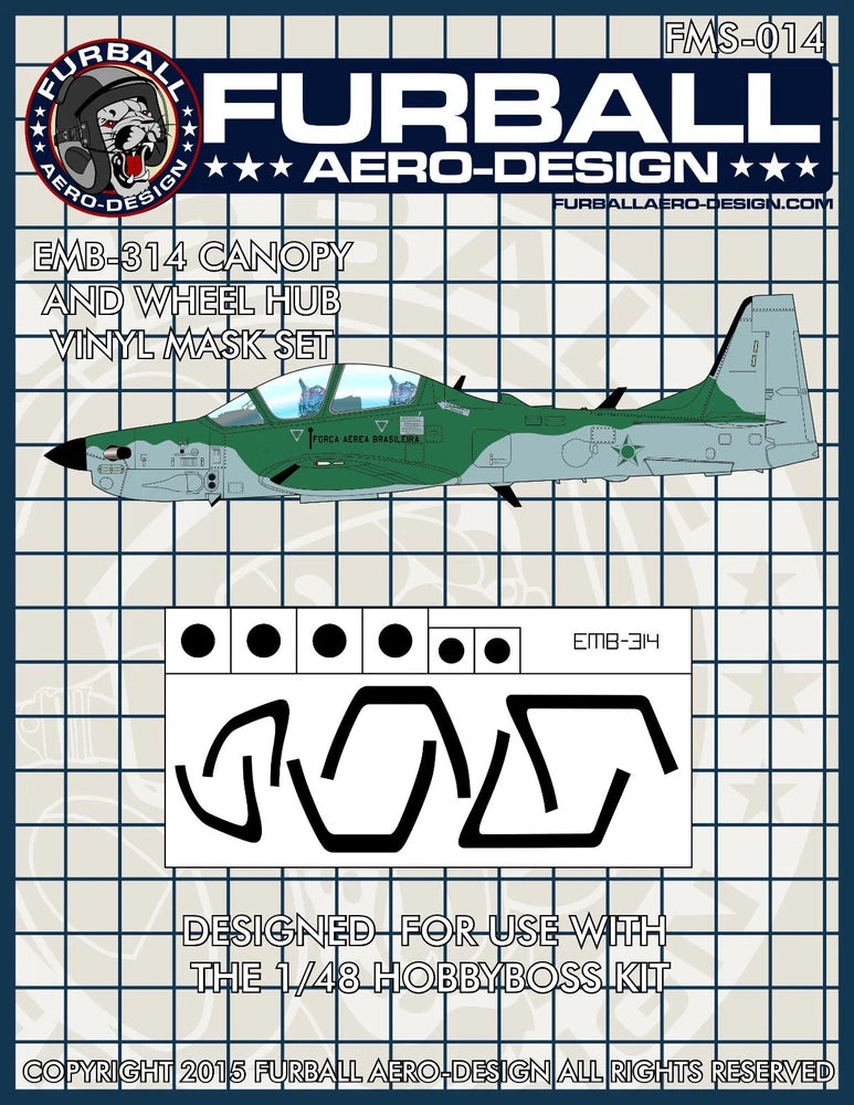 1/48 Furball EMB-314  Vinyl Mask Set for the Hobby Boss Kit