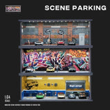 1/64 Car Garage Model LED Lighting City Car Showroom Scene Display Model