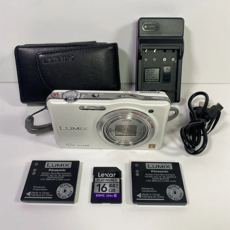 Panasonic Lumix DMC-SZ7 Compact Digital Camera 14.1MP 10x Optical Zoom White
