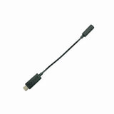 Type-C to 3.5mm audio converter cable with black connectors