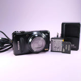 Fujifilm Digital Camera FinePix F300 EXR 12.0MP Black Tested Full Working Set