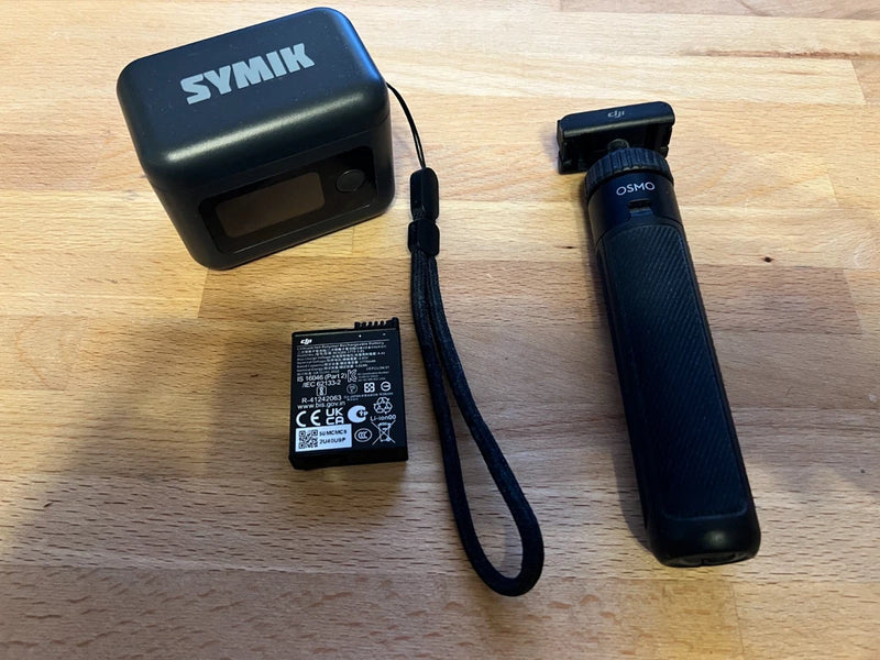 DJI Action Camera Mini Extension Rod and Symik Charger w/extra battery