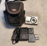 Panasonic Lumix DMC-FS3 8MP Digital Camera with Case Charger and SD Card Tested