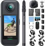 360?? Motorcycle Combo Action Camera with 5.7K 360?? VideO 72MP Photo, AI Tracking