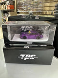 PORSCHE RWB 964 CHROME PURPLE CARBON FIBER 1/64 DIECAST CAR MODEL BY TPC