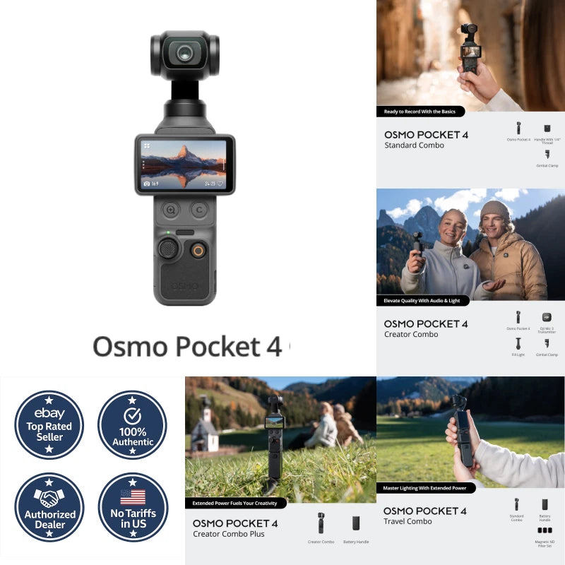 Osmo Pocket 4 Standard/Travel Combo /Creater Pro Plus /Selectable Options