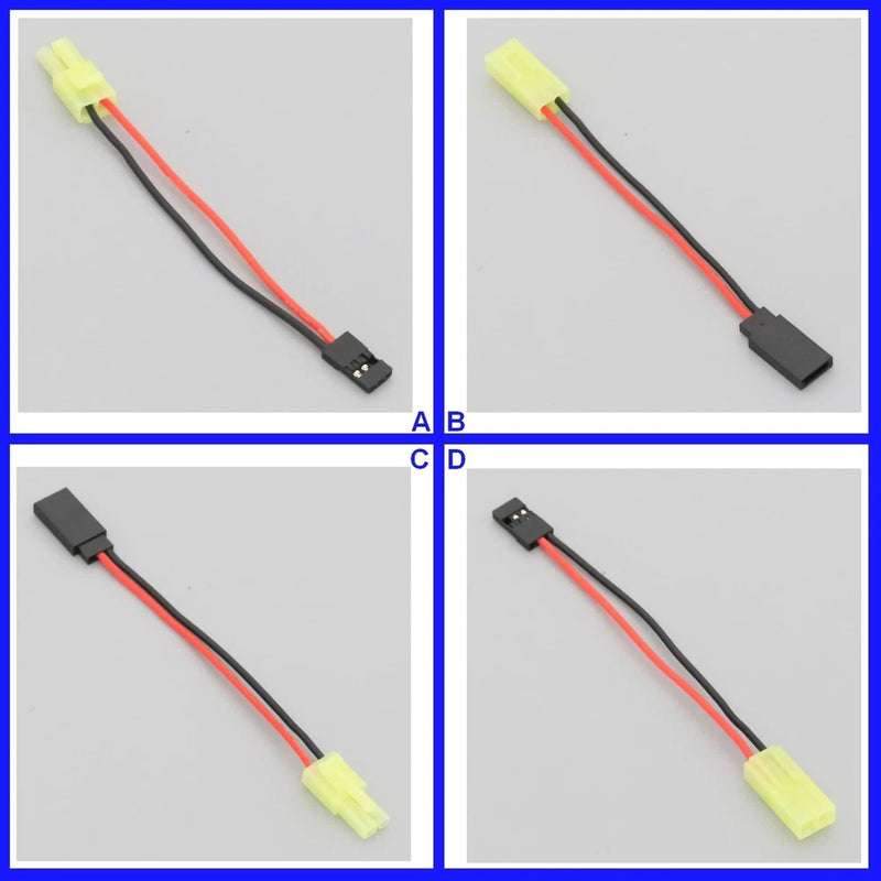 Mini-tamiya to JR Futaba 20AWG 4inch Cable Adapter For RC LiPo Battery FPV Truck