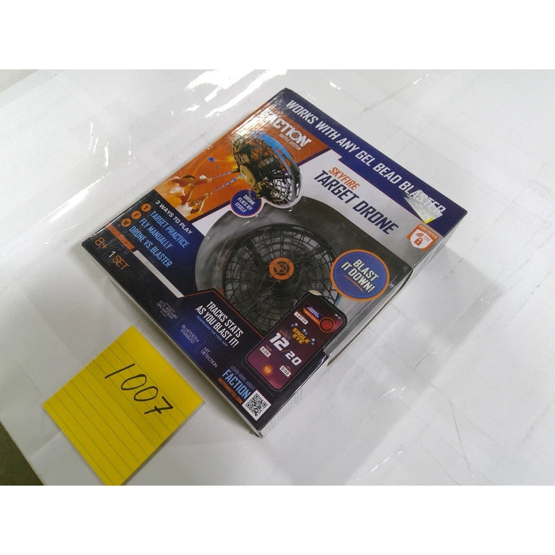 Target drone toy box with orange and blue graphics, for kids, unisex