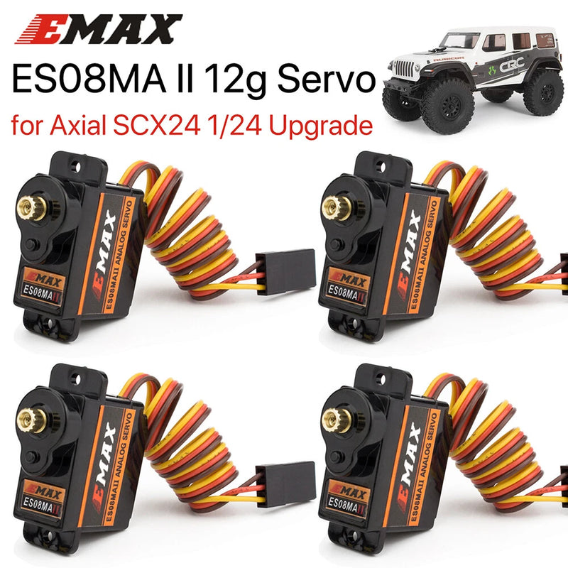 Emax ES08MA II Servo Motor 12g 15T Metal Gear Analog for RC Car Axial SCX24