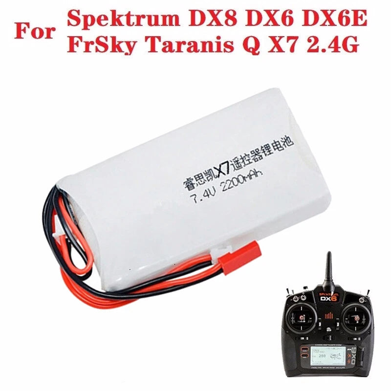 7.4v 2200mah 8c Lipo Battery For Radiolink RC3S RC4GS Taranis Q X7 Transmitter