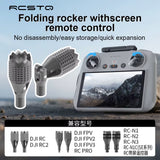 Folding remote controller with screen and joystick sticks, gray handheld RC device