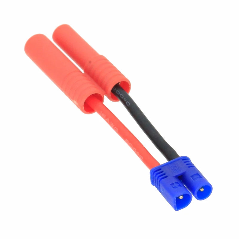 EC2 Male to HXT 4mm Male-/Female+ cable 16AWG 5CM wire For RC Battery Toys FPV