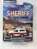 Greenlight Sheriff 1/64 1994 Ford Bronco XLT Absaroka County Diecast Car Model
