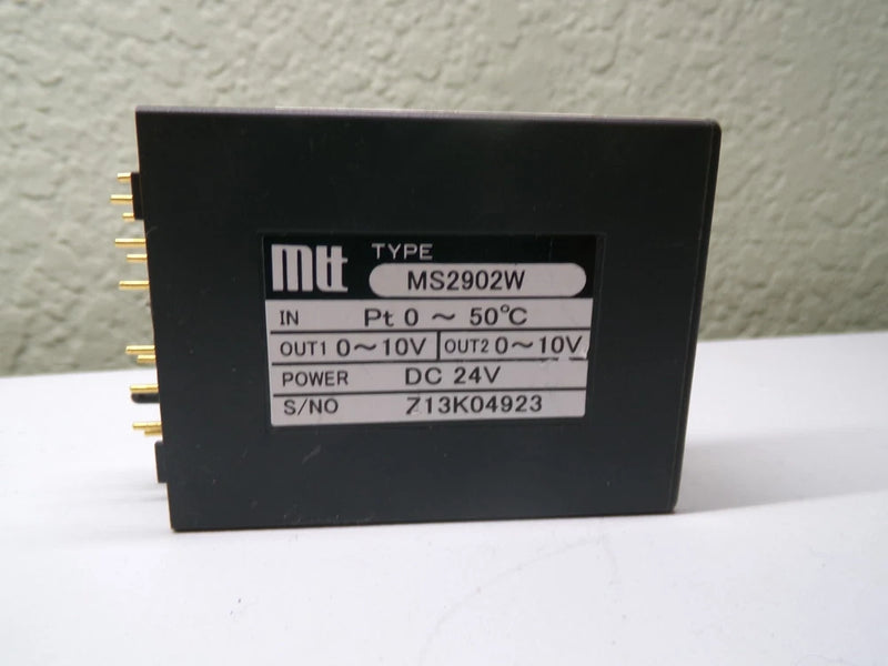 MTT MS2902W SIGNAL CONVERTER RELAY INPUT Pt 0-50C
