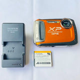 Fujifilm FinePix XP150 Orange Compact Digital Camera Tested Working Japan