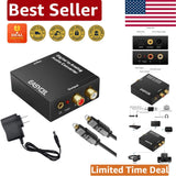 Versatile Digital to Analog DAC Converter - Supports Toslink and Coaxial Inputs