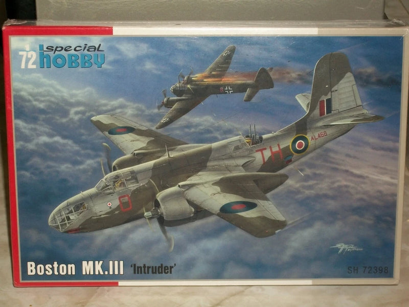 Sealed 1/72 Boston Mk.III Intruder model kit box with aircraft artwork