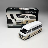 MASDI 1:64 Hiace H200 White Gold Diecast Model Car