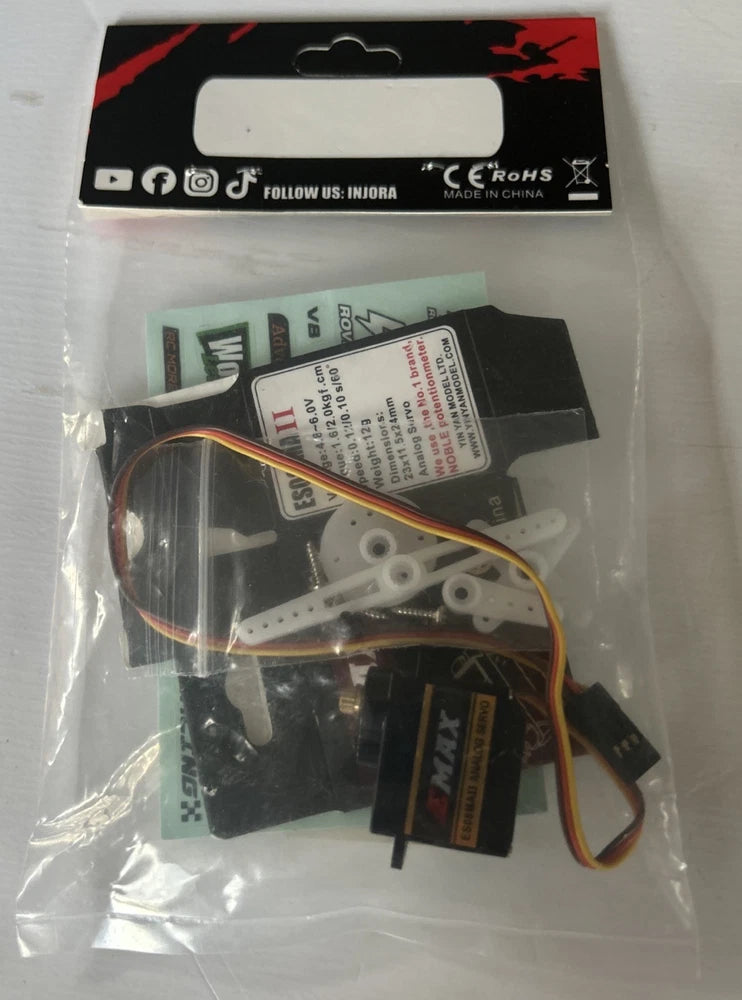 EMAX ES08MA II Mini Metal Gear Analog Servo Injora for RC Cars Kit