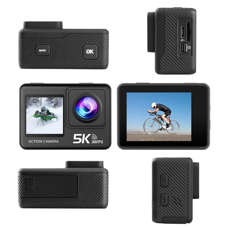 5K WiFi Action Camera 30FPS 2 Inch Touch Screen 170?? Wide Angle 6-Axis Stab NGLL